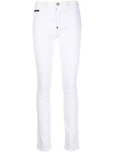 Philipp Plein legging à taille mi-haute - Blanc