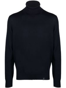 Fay fine-knit roll-neck sweatshirt - Bleu