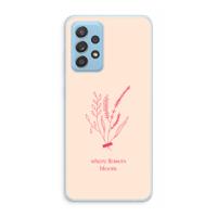 Where flowers bloom: Samsung Galaxy A73 Transparant Hoesje
