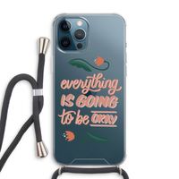 Optimistic flower girl: iPhone 12 Pro Max Transparant Hoesje met koord