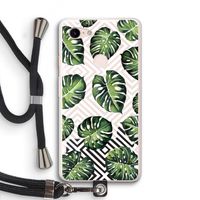 Geometrische jungle: Pixel 3 XL Transparant Hoesje met koord