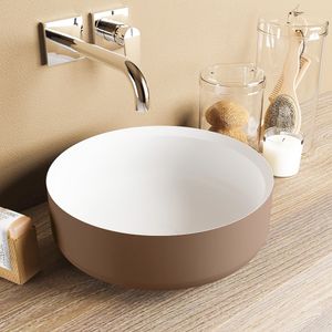 MONDIAZ COSS Waskom solid surface 36cm kleur Rust / Talc