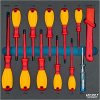 HAZET Schroevendraaierset - geïsoleerd 163-546/12 - Kruiskop profiel PH, Binnen-TORX®-profiel, Sleufprofiel - 12-delig - 0,4 x 2,5 - 0,8 x 4 - PH1 -