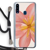 Pink Ellila Flower: Samsung Galaxy A20s Transparant Hoesje met koord