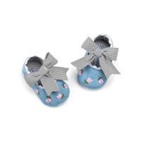 Zachte bodem antislip peuter schoenen prinses schoenen voor baby (geborduurde denim)