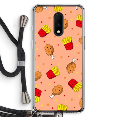 Chicken 'n Fries: OnePlus 7 Transparant Hoesje met koord