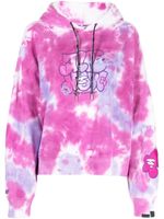 AAPE BY *A BATHING APE® hoodie tie-dye à logo brodé - Rose - thumbnail