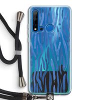 Blauwe nerven: Huawei P20 Lite (2019) Transparant Hoesje met koord Blauwe nerven: Huawei P20 Lite (2019) Transparant Hoesje met koord