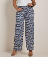 wide fit broek met ruitjesprint