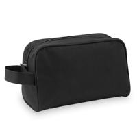 Toilettas/make-up tas met handvat - zwart - 21 x 14 x 10 cm - kind/volwassenen - Reis