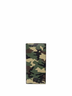 Dolce & Gabbana portefeuille pliant à motif camouflage - Vert