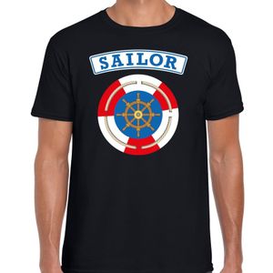 Zeeman/sailor verkleed t-shirt zwart voor heren 2XL  -