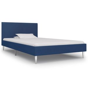 Bedframe stof blauw 90x200 cm