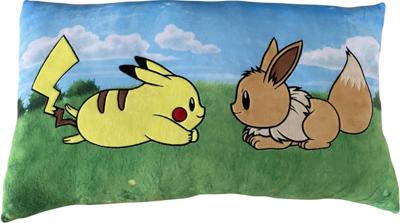 Premium Kussen - POKEMON - Pikachu & Eevee - Microvezel - 60 cm
