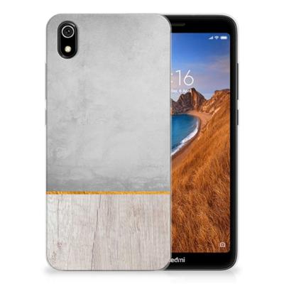 Xiaomi Redmi 7A | Bumper Hoesje | Wood Concrete
