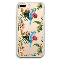 Kleurrijke papegaaien: iPhone 7 Plus Transparant Hoesje - thumbnail