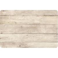 10x stuks cosy & trendy tafel placemats - beige- houten planken print - pvc - 44 x 28 cm - onderlegg