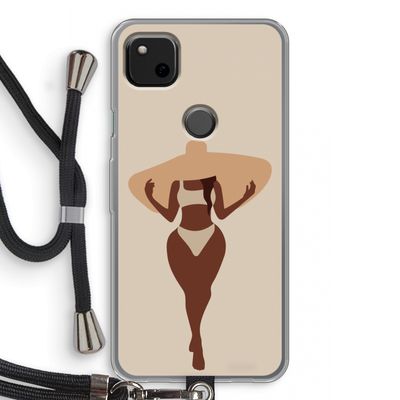 Let's get salty: Pixel 4a Transparant Hoesje met koord
