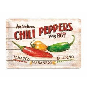 Nostalgic Art - Chili Pepers - Metalen - wandbord - 20x30cm - Mancave - Keuken