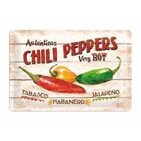 Nostalgic Art - Chili Pepers - Metalen - wandbord - 20x30cm - Mancave - Keuken - thumbnail