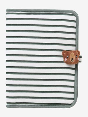 Hoesje voor groeiboekje gestreept green forest