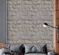 Behang steen Moderne rustieke stenen donkere tinten