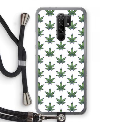 Weed: Xiaomi Redmi 9 Transparant Hoesje met koord