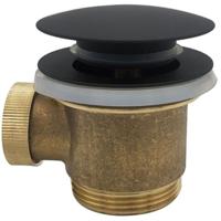 Wiesbaden Caral Clickwaste Afvoerplug - Vrijstaand Bad - 1 1/2" - Mat Zwart