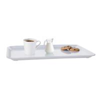 Plat Horeca dienblad in het wit - kunststof - 28 x 19 cm - Serveerbladen