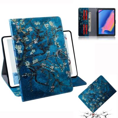 Abrikoos bloesem patroon horizontale Flip lederen case voor Galaxy tab een 8 (2019)/P200/P205 met houder & Card slot & portemonnee