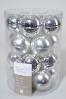 20 kerstballen zilver glans 60 mm - Ksd