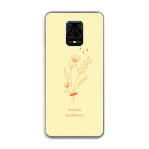 No rain no flowers: Xiaomi Redmi Note 9 Pro Transparant Hoesje