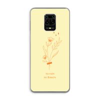 No rain no flowers: Xiaomi Redmi Note 9 Pro Transparant Hoesje