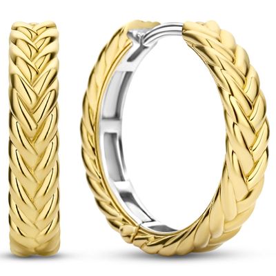 TI SENTO-Milano 7883SY Oorringen zilver goudkleurig 4 x 20 mm