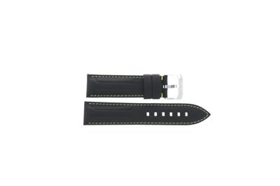 Horlogeband Tag Heuer CAZ101P / BC0937 Leder Zwart 21.5mm