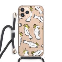 Papegaai: iPhone 11 Pro Transparant Hoesje met koord