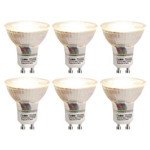 LUEDD Set van 6 GU10 3-staps dim to warm LED lampen 5W 380 lm