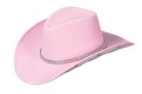 Cowboyhoed roze glitter sterren