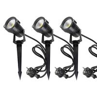 Set 3x LED tuinspot prikspot 5Watt 220/230Volt met stekker IP65