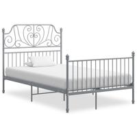Bedframe metaal grijs 120x200 cm Bedframe metaal grijs 120x200 cm