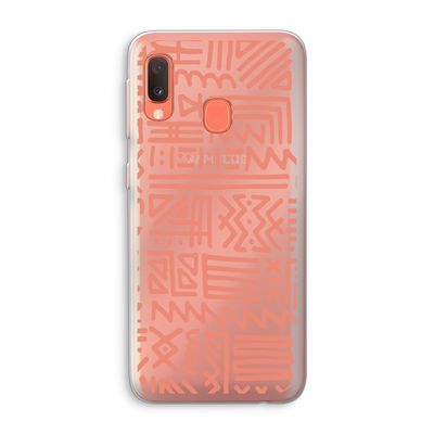 Marrakech Pink: Samsung Galaxy A20e Transparant Hoesje