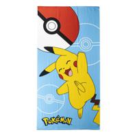 Badlaken/strandlaken voor kinderen - Pokemon - 70 x 140 cm - polyester - handdoek