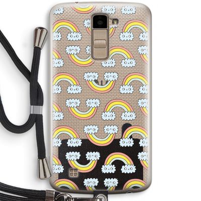 Regenboog: LG K10 (2016) Transparant Hoesje met koord