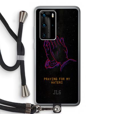 Praying For My Haters: Huawei P40 Pro Transparant Hoesje met koord