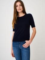 Basic korte mouw organisch cashmere trui