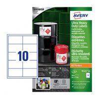 Avery B7173-50 etiket Rechthoek Permanent Wit 500 stuk(s)