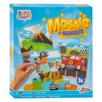 Creative Craft Group Mozaiek op nummer - piraat, dino en voertuig