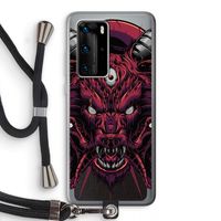 Hell Hound and Serpents: Huawei P40 Pro Transparant Hoesje met koord