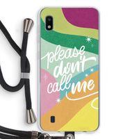 Don't call: Samsung Galaxy A10 Transparant Hoesje met koord