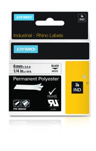 Dymo IND labels van permanente polyester 6 mm x 5,5 m printlint